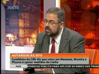 Pedro Carvalho diz que votar Menezes, Moreira ou Pizarro &eacute; apoiar a troika