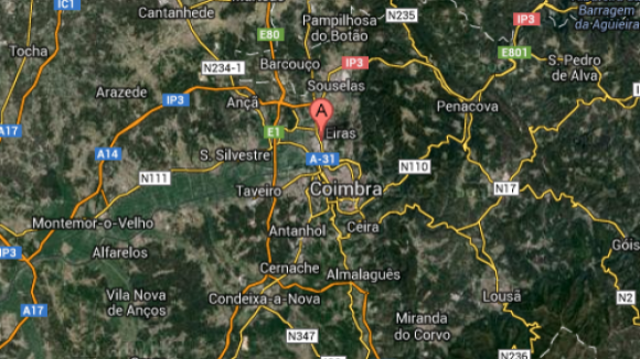 Camião despistou-se de altura de cerca de 30 metros em Coimbra