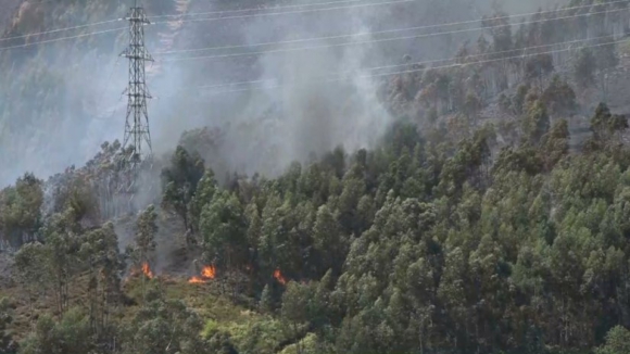 Helicóptero cai após embater em cabos de alta tensão em Cabril, Castro Daire