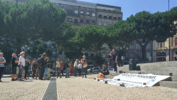 Moradores do Centro Histórico do Porto manifestaram-se contra os despejos