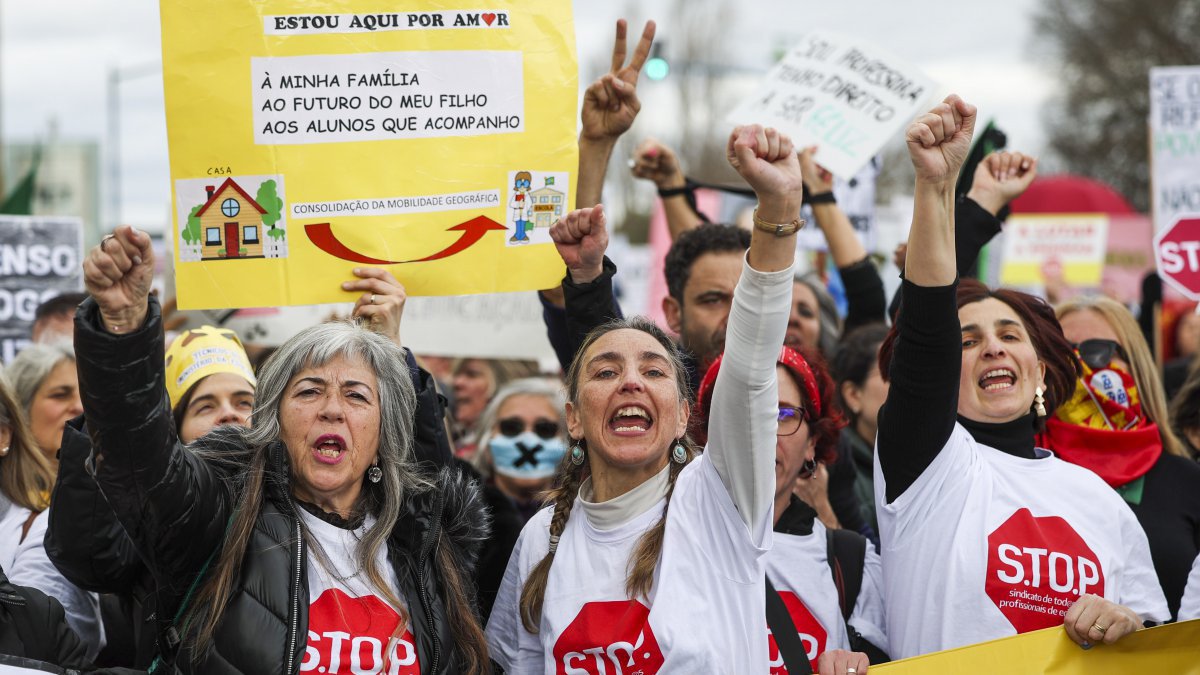 Professores Manifestam Se Em Lisboa Stop Acredita Que Portugueses