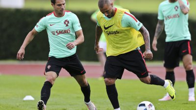 Veja as imagens do treino da seleção portuguesa deste sábado de manhã