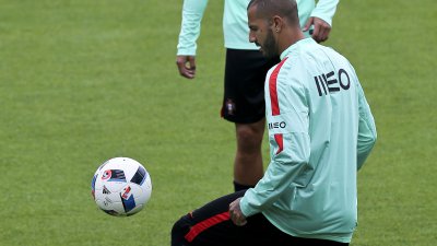 Veja as imagens do treino da seleção portuguesa deste sábado de manhã