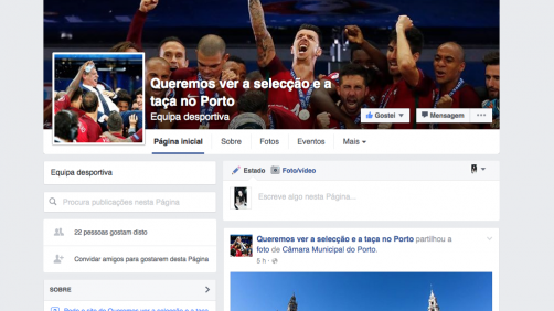 Criada petição online para "ver a Selecção e a Taça no Porto"