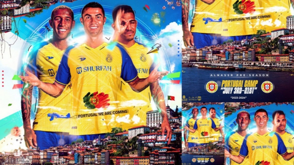 Porto em destaque no anúncio da pré-época do Al Nassr de Ronaldo