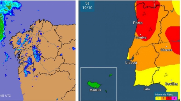 Depressão Aline já está a caminho de Portugal Continental 