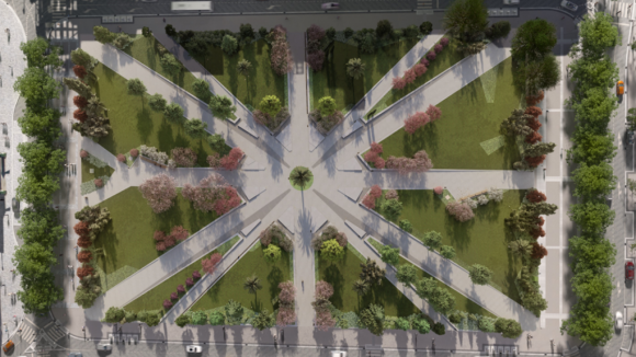 As primeiras imagens do futuro jardim da Praça da República