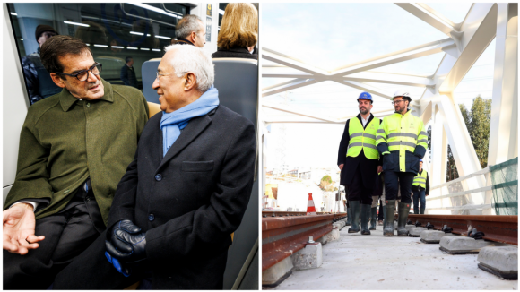 Dia em cheio no Porto. Costa inaugura novas carruagens do metro e Duarte Cordeiro vista obras da linha Amarela