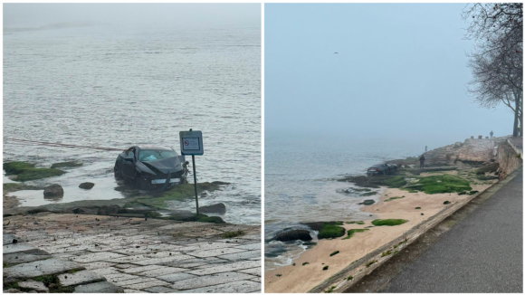 Mistério na Foz. Carro cai ao rio, dono em parte incerta