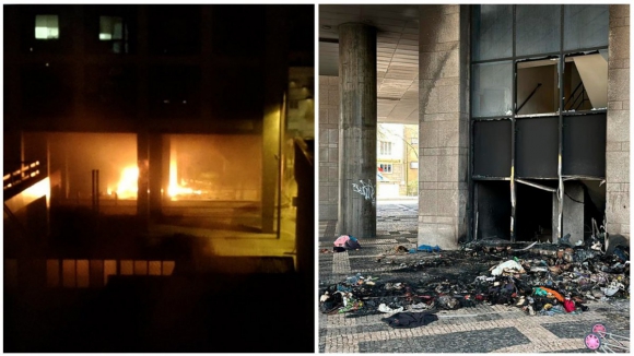 Em dia de manifestação pela habitação, tenda de sem-abrigo foi consumida pelas chamas no Porto