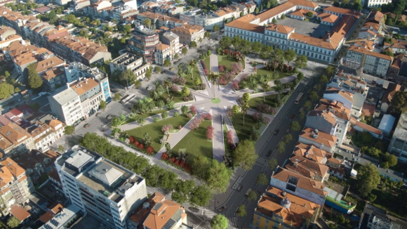 Reabilitação do jardim da Praça da República adjudicada por 1,26 milhões de euros