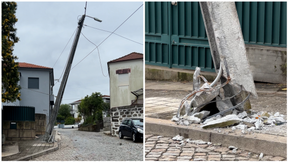 Poste de eletricidade em Gondomar está “por um fio”. Moradores temem pela segurança