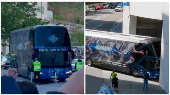 FC Porto: A chegada do autocarro dos "azuis e brancos" ao Estádio do Dragão
