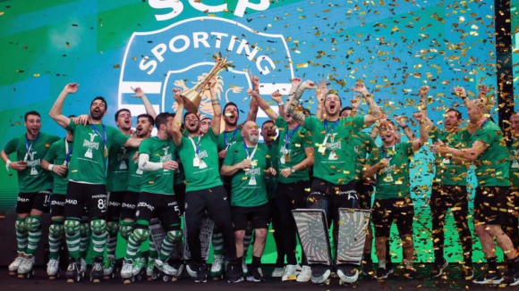 Sporting vence Oliveirense e ergue Liga dos Campe&otilde;es de h&oacute;quei em patins pela quarta vez