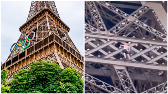 Torre Eiffel evacuada ap&oacute;s homem escalar o monumento