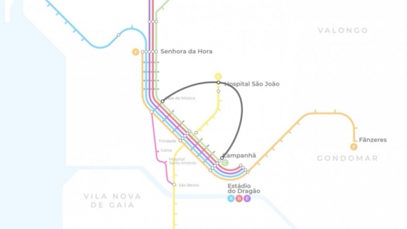 O anel circular que está na base dos últimos investimentos da Metro do Porto