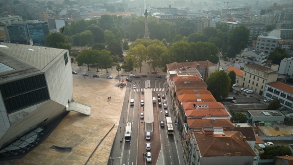 As imagens da Avenida da Boavista em vésperas do arranque do Metrobus