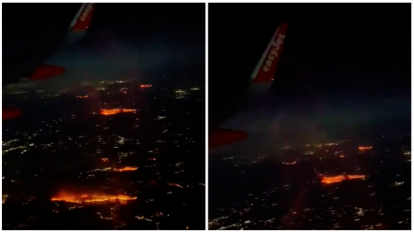 As imagens aéreas dos incêndios que lavram na região Norte do país