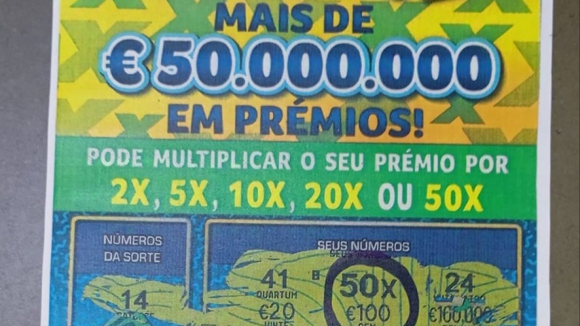 Raspadinha de cinco mil euros saiu em Barcelos