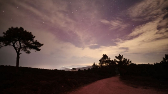 Aurora boreal pinta de rosa céus do Norte na primeira noite de 2025